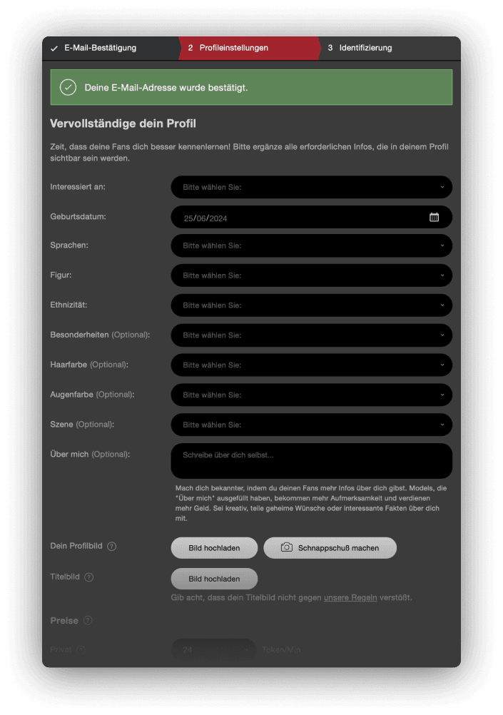 Profil-Einstellungen
