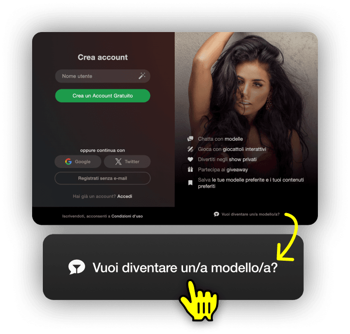 Passa all’account modella