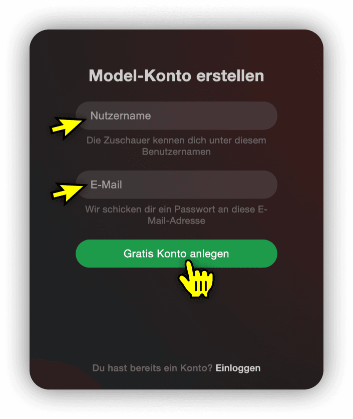 Gib deine Details ein