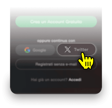 Registrazione con Twitter