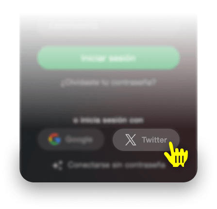Inicio de sesión con Twitter/X