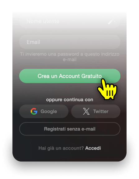 Altre opzioni di registrazione a Stripchat