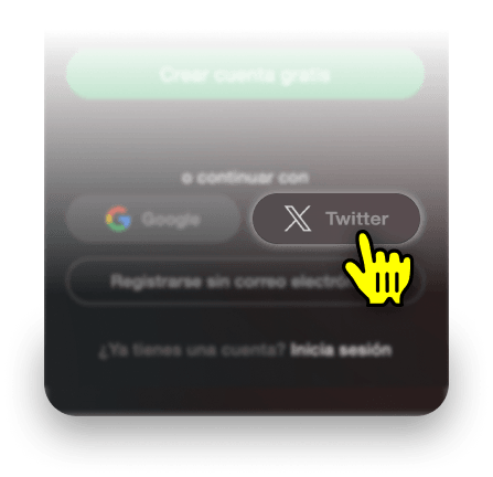 Registro con Twitter/X