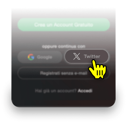 Registrazione con Twitter