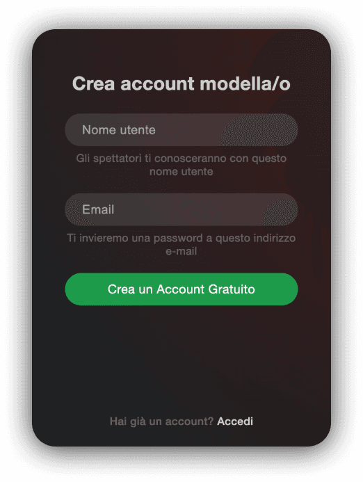 Registrazione Modella di Stripchat: Registrazione dell’Account Modella